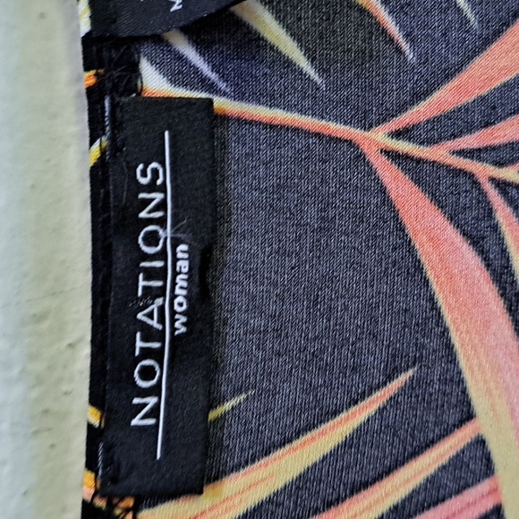 Notations Multicolor Vibrant Tropical Sleeveless Maxi Dress. Size 3X - Picture 7 of 9